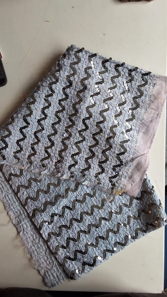 LIGHT BLUE SWIRLED SEQUENCE FABRIC64526835196035110