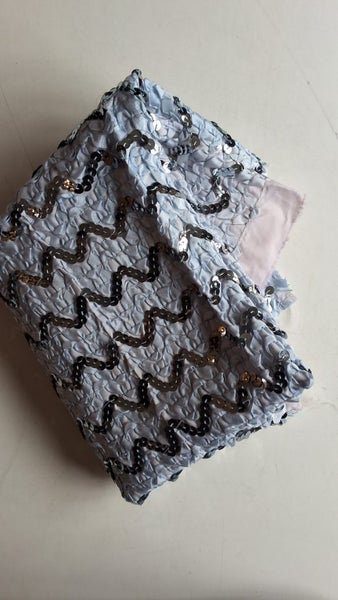 LIGHT BLUE SWIRLED SEQUENCE FABRIC64526835196035112