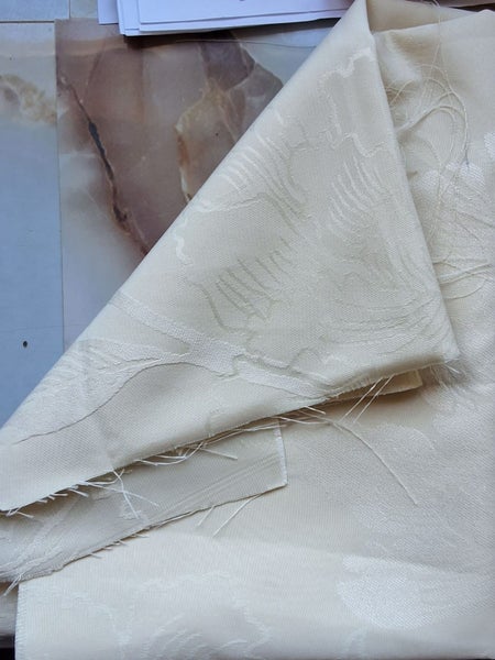 IVORY THIN FLORAL DESIGNED FABRIC Carousel 2