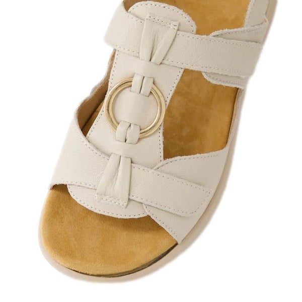 Ziera Brisa XW Wide Womens Almond Beige Leather Sandal Carousel 2
