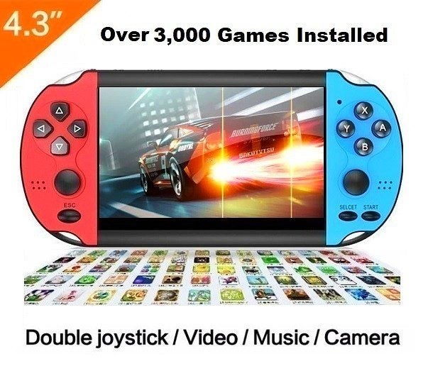 4.3-inch HD Screen with over 3,000 Retro Games installed Console64385962218243110