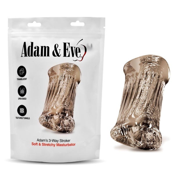 Adam & Eve Adam's 3-Way Stroker - Clear Triple Hole Stroker Carousel 1
