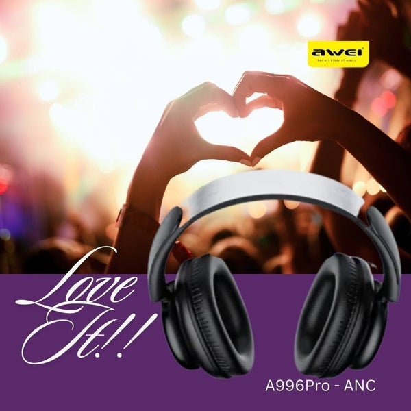 Awei A996Pro ANC Wireless Headphones | Stereo Sound | Unlock Pure Audio Bliss64444990356609110
