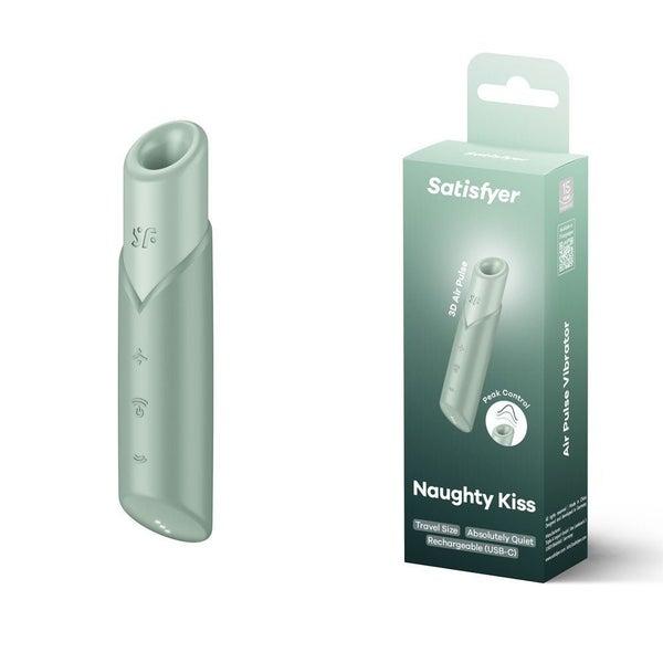 Satisfyer Naughty Kiss - Mint Green USB Rechargeable Air Pulse Stimulator Carousel 2