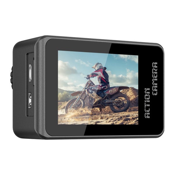 4K Action Camera 60fps - Dual Screens - 6 Filter Lens - Anti Shake - 30m Case Carousel 20