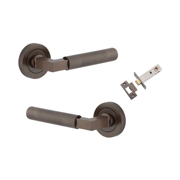 Iver Brunswick Door Lever Handle on Round Rose Passage Kit - Available in Var... Carousel 1