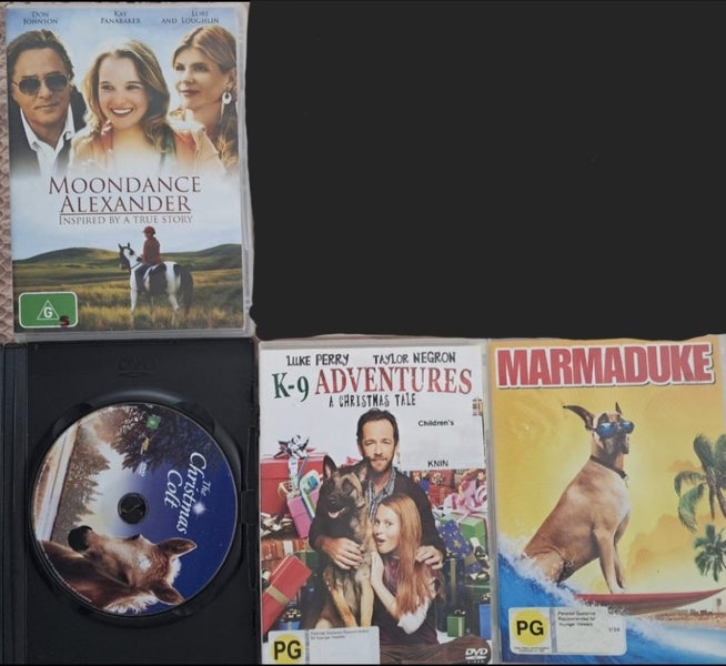 4 family horse and dog and Christmas dvds Carousel 1