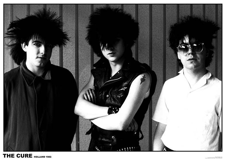 The Cure ~ Group Photo Holland 1982 ~ Large B&W Maxi Poster Carousel 1