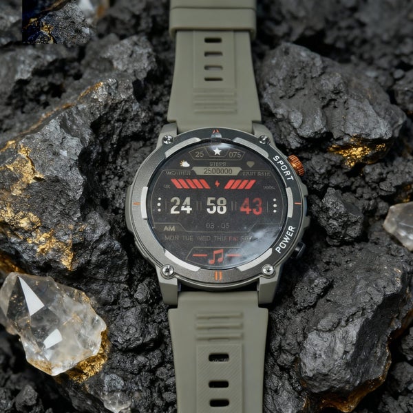 Fitness Smartwatch Green with Built-in Torch & Bluetooth Earphone MW94JRSE-3 Carousel 1