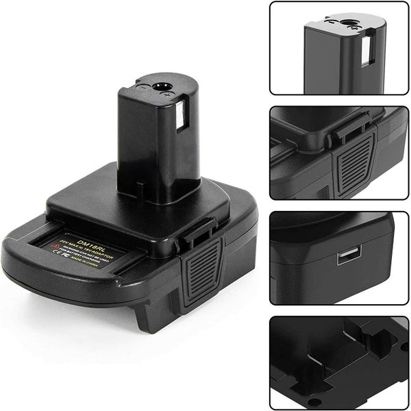 DEWALT Milwaukee to RYOBI Battery Adapter Converter Carousel 1