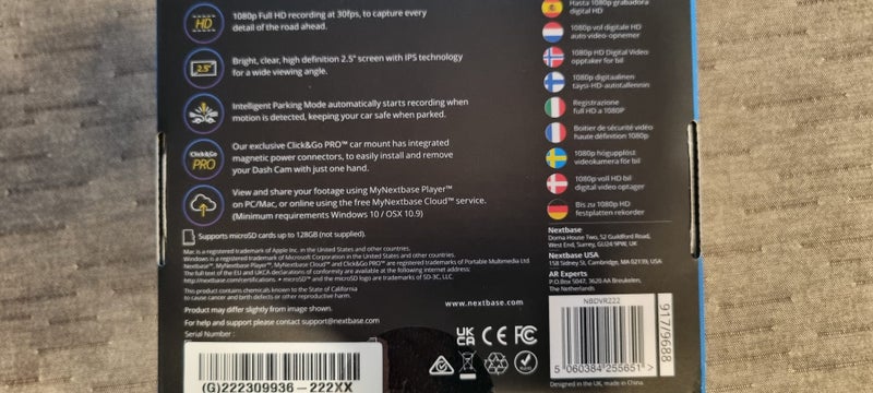NEXTBASE DASHCAM 22264530775890690113