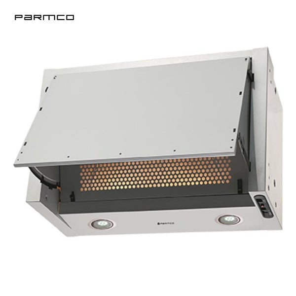 Parmco 600mm Tilta Stepped Back Rangehood, White, LED Carousel 1