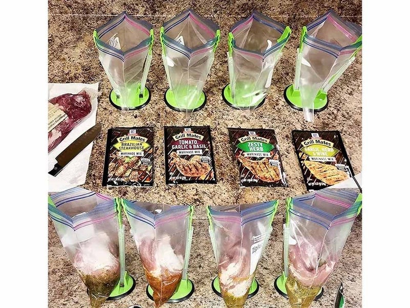 Kitchen Baggy Rack Food Storage Bag Holder Carousel 8