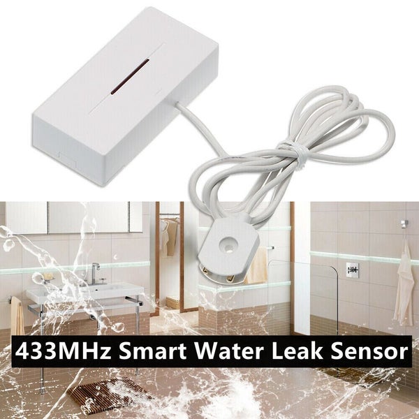 433MHz Water Leak Alarm Flood Level Overflow Detector Sensor Home Security Alert Carousel 1