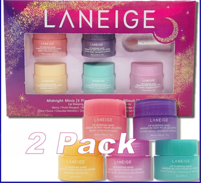 2pack Laneige Lip Sleeping Mask Midnight Minis Sleeping Mask Set 3g Carousel 1