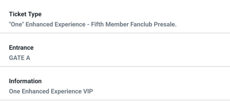 Metallica One Enhanced Experience VIP Ticket64394282337666110