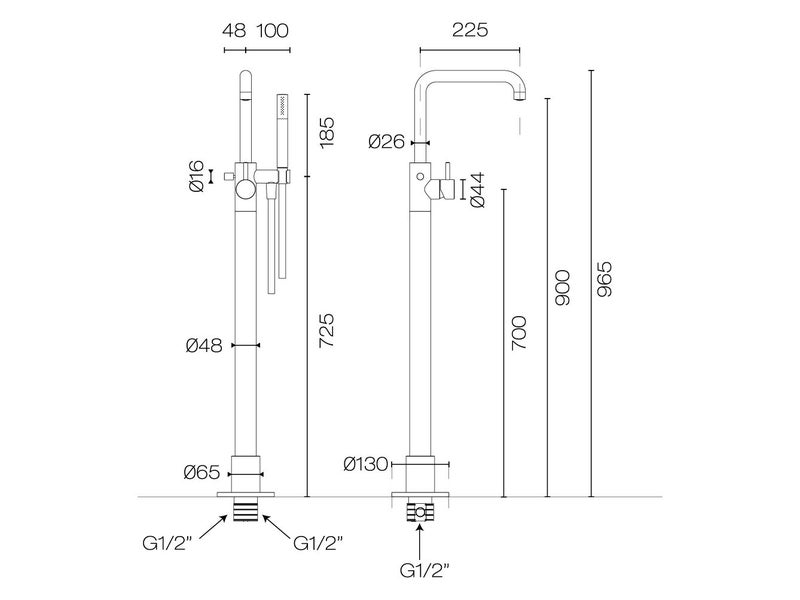 Buddy Floor Bath Filler With Handshower Aged Brass *Run Out Model* Was $3799 Carousel 3