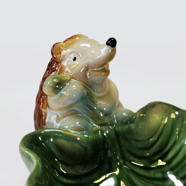Ceramic Hedgehogs With Leaf Bowls Carousel 3