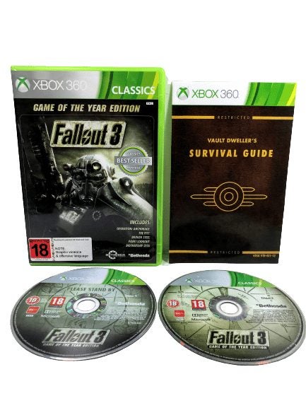 Fallout 3 GAME OF THE YEAR Edition (XBox 360) *MINT COMPLETE* Carousel 1