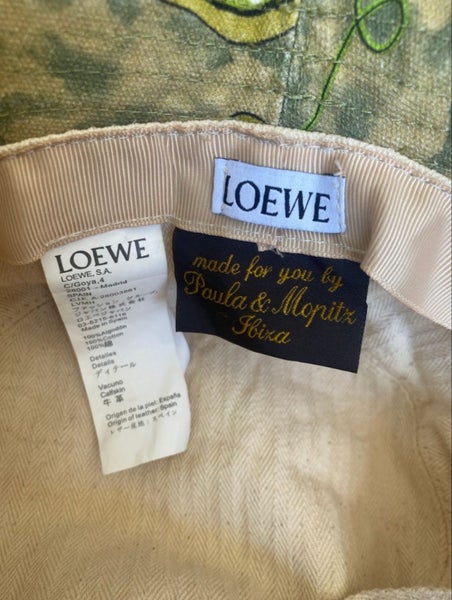 Loewe - Paula Ibiza Leather Appliqued Printed Cotton - Canvas Bucket Hat - Green64475438476803113