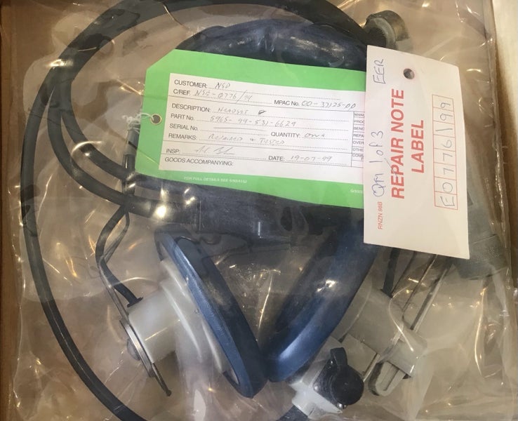 Vintage Clement Clarke Airlite 62 Aviation Headsets x 3 Sealed & Serviced Carousel 2