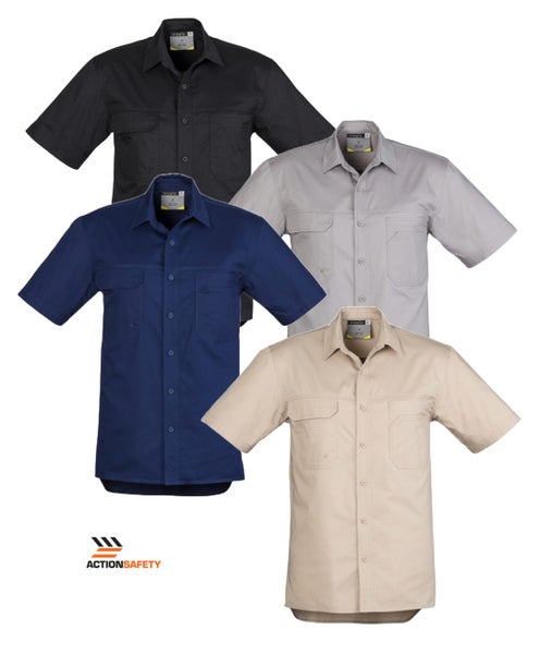 Syzmik Mens Lightweight Tradie SS Shirt - 4 Colours - Sizes S to 7XL Carousel 1