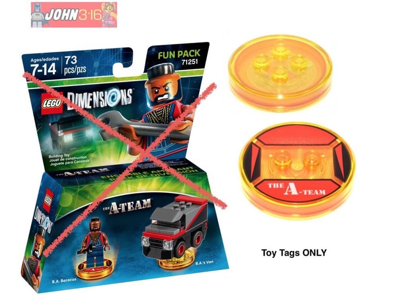 LEGO DIMENSIONS TEAM PACK TOY TAGS - THE A-TEAM with B.A BARACUS Carousel 1