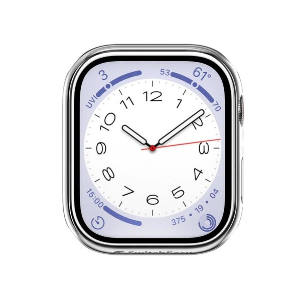 SwitchEasy Hybrid Tempered Glass Hybrid Apple Watch Case 45mm - Silver Carousel 1