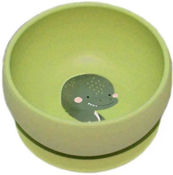 Sassi: Silicone Meal Bowl Set - Cracky the Dinosaur Carousel 1
