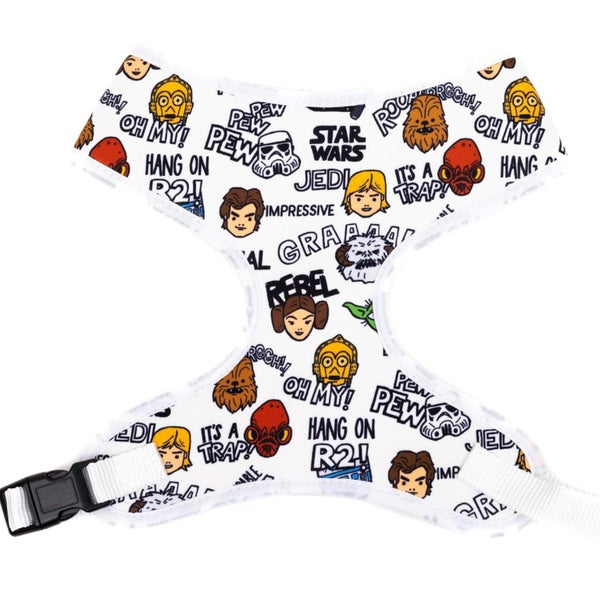 Star Wars: Pet Harness - Characters and Quotes Cartoon Collage Gray (Medium) Carousel 1