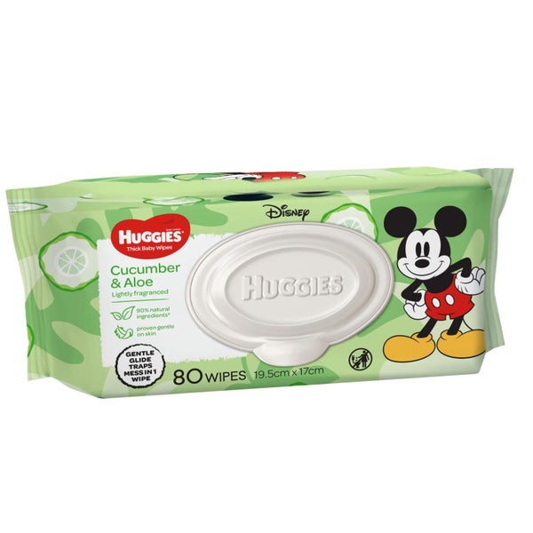 Huggies Baby Wipes - Cucumber & Aloe (80 Wipes) Carousel 1