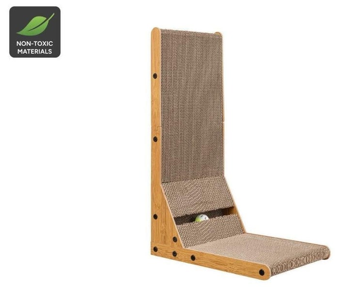 Pawever Pets Wall Mount Cat Scratcher with Ball Toy Carousel 1