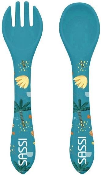 Sassi: Silicone Cutlery Set - Chewy the Elephant Carousel 1