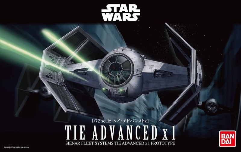 Star Wars: 1 / 72 Darth Vader TIE Advanced x1 - Model Kit Carousel 1