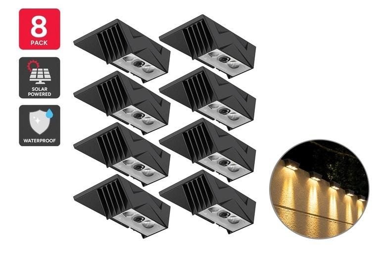 Solar LED Fence Lights (8 Pack) Carousel 1