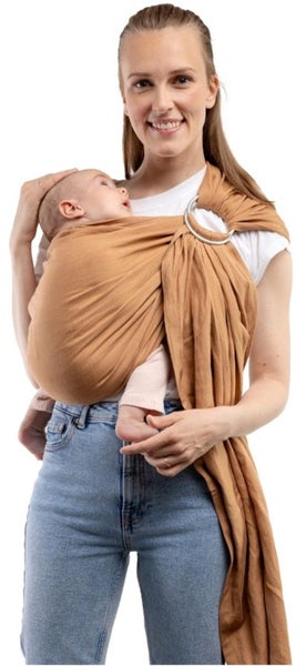 Boba: Linen Ring Sling - Rye Carousel 1