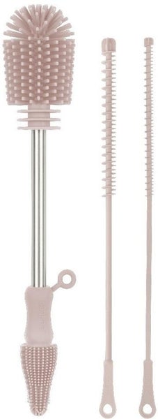 Haakaa: Silicone Cleaning Brush Kit - Blush Carousel 1