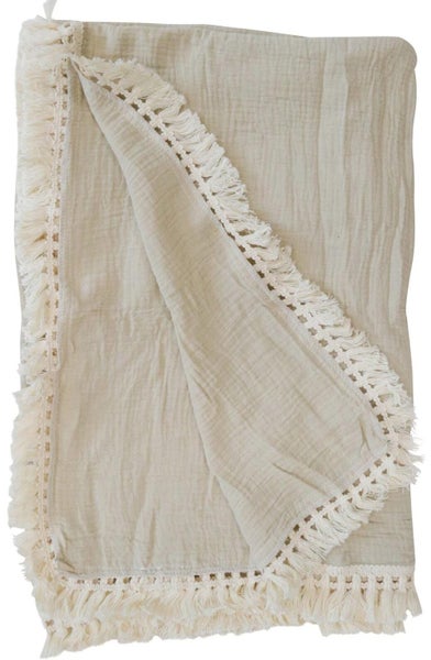 LaVida: Cotton Blanket - Stone Carousel 1