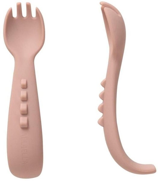 All4Ella: Comfy Grip Silicone Forks - Dusty Pink (2 Pack) Carousel 1