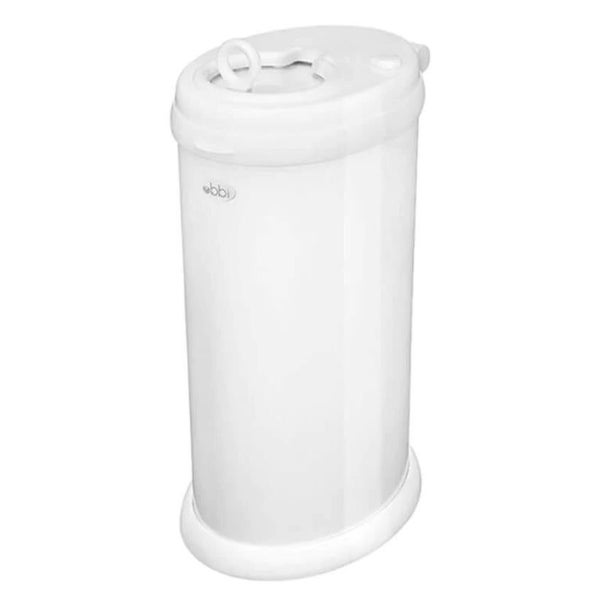 Ubbi Nappy Pail - Matte White Carousel 1