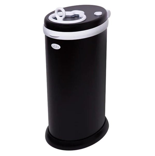 Ubbi Nappy Pail - Matte Black Carousel 1
