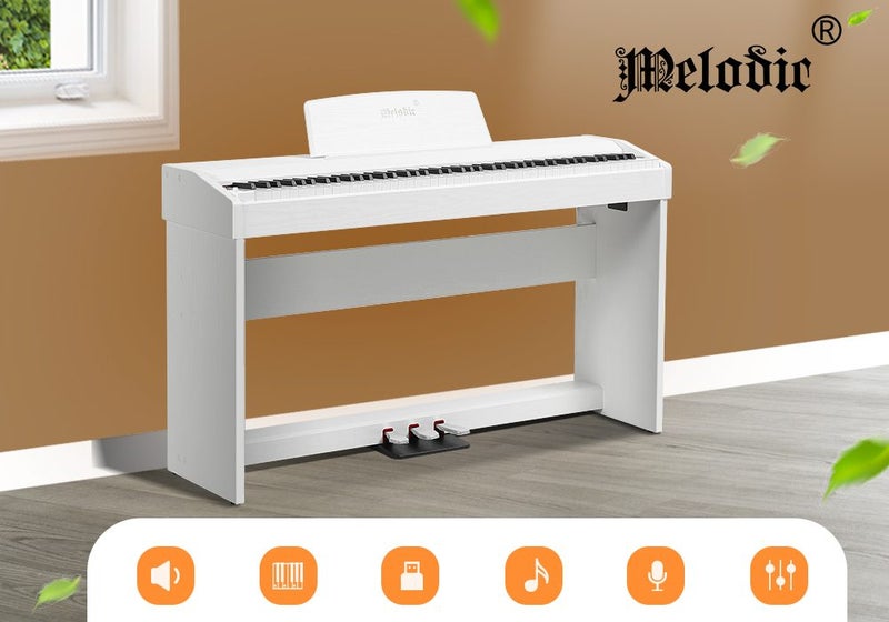 88-Key Weighted Electric Digital Piano Hammer Action Keyboard Carousel 2