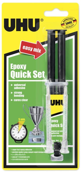 UHU: Epoxy Quick Set Syringe (14ml) Carousel 1
