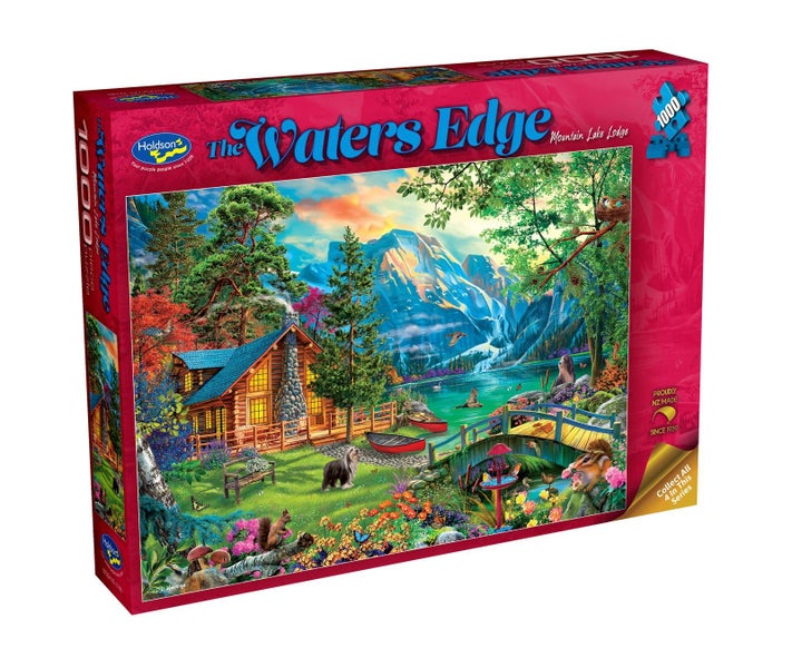 The Water's Edge: Mountain Lake Lodge (1000pc Jigsaw) Carousel 1