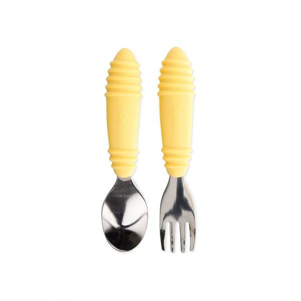 Bumkins: Spoon & Fork Set - Pineapple Carousel 1