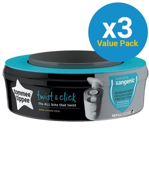 Tommee Tippee: SG Twist & Click Cassettes 3pk Carousel 1