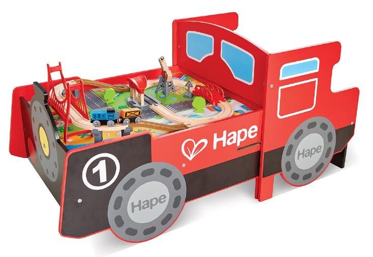 Hape: Ride-on & Foldable Table - Fire Engine Carousel 1