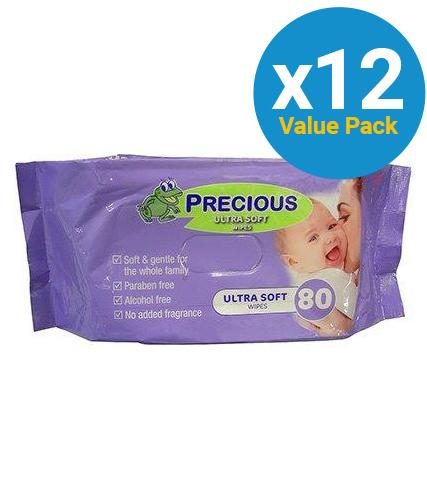 Precious - Ultra Soft Baby Wipes Bulk Pack (80 Wipes - Carton 12) Carousel 1
