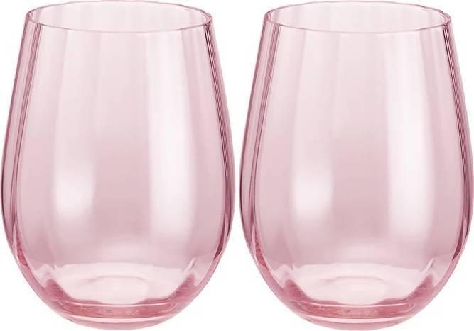 Maxwell & Williams: Wicked Pink Goes Good With Green Ribbed Stemless Glass... Carousel 1