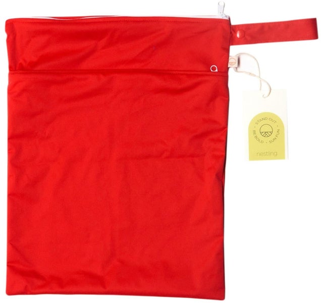 Nestling: Neon by Nestling Double Pocket Wet Bag - Red Carousel 1